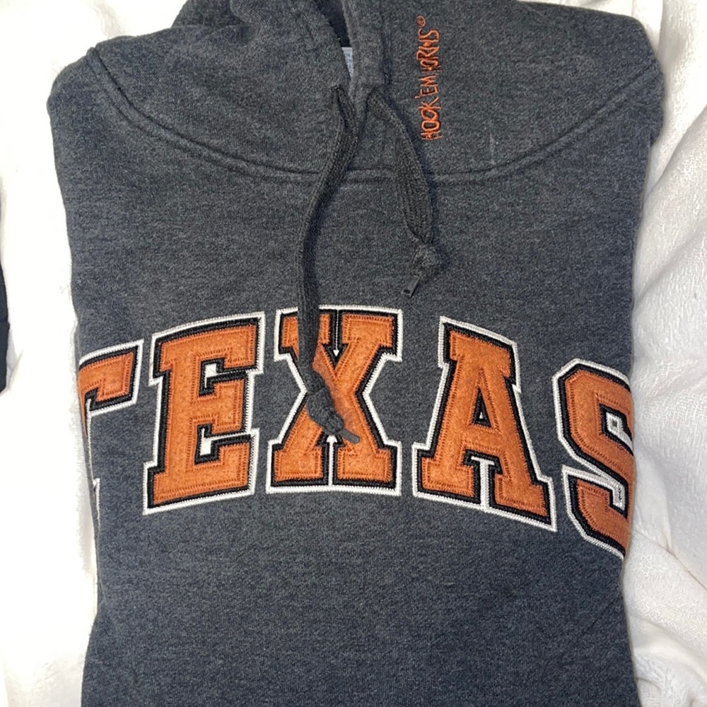 dark gray vintage longhorn hoodie